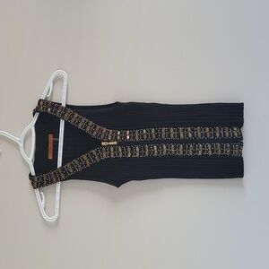 Women's Belldini Sleeveless Ribbed Beaded Top Blouse Vest Sz M S Coquette Baddie